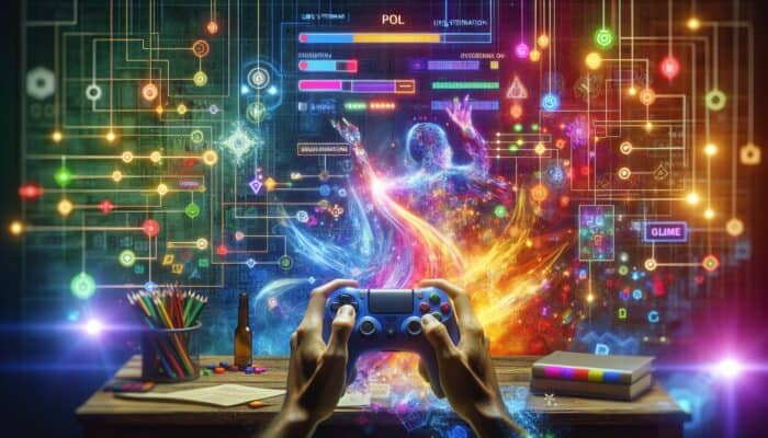 A gaming stream where a streamer uses a live poll to engage viewers, fostering community involvement.