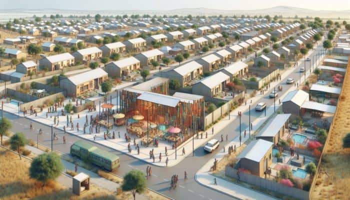 A vibrant Thohoyandou neighborhood with mid-level homes, spacious, amenities-rich, community-focused.