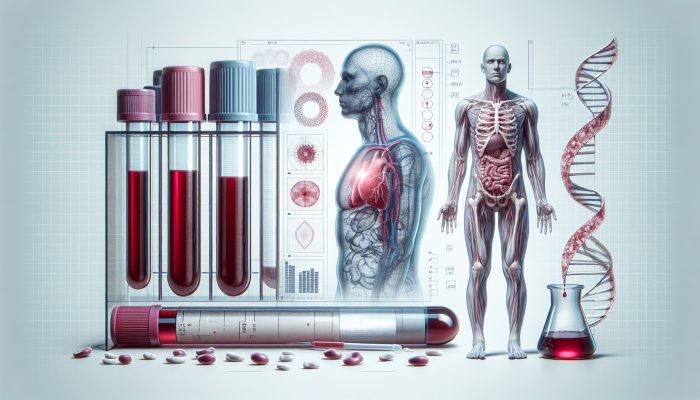 Ferritin Blood Test in Gravesend: An illustration depicting the analysis of ferritin blood test results related to iron levels, anaemia, and hemochromatosis.